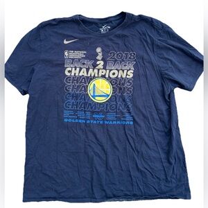 Nike Golden State Warriors 2018 Back 2 Back Champions T-Shirt Black